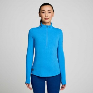 Dámské Mikina Saucony Triumph 3D 1/2 Zip Blankyt | CZ-YZMUH