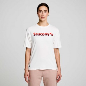 Dámské Tričko Saucony Recovery Krátké Sleeve Bílé | PRAHA-YQIPM