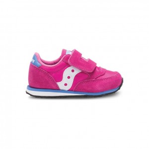 Malé Děti Tenisky Saucony Baby Jazz Hook & Loop Růžové | PRAHA-ZLBNY