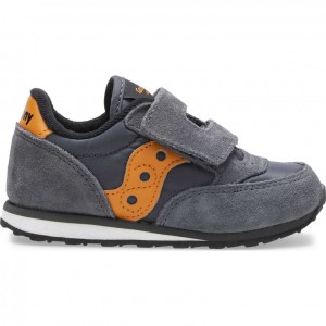 Malé Děti Tenisky Saucony Baby Jazz Hook & Loop Šedé | CZ-UJYTO