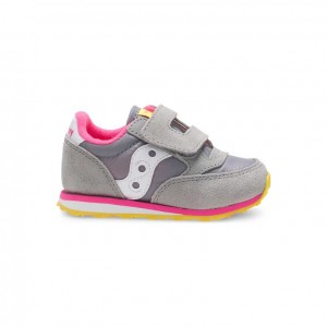 Malé Děti Tenisky Saucony Baby Jazz Hook & Loop Šedé | CZ-FRELO