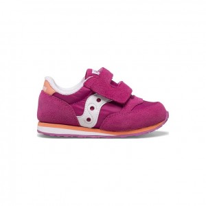 Malé Děti Tenisky Saucony Baby Jazz Hook & Loop Fuchsie | PRAHA-DESXN