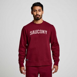 Pánské Mikina Saucony Recovery Crew Červené | CZ-HMAUY