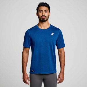 Pánské Tričko Saucony Stopwatch Graphic Krátké Sleeve Indigo | PRAHA-PDJOK