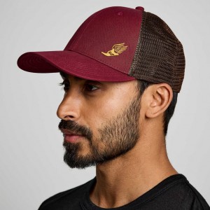 Pánské Trucker Kšiltovka Saucony Adjustable Snap Back Červené | PRAHA-LEONI