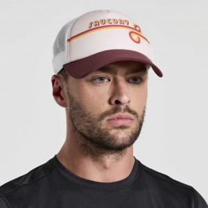 Pánské Trucker Kšiltovka Saucony Foamie Bílé | PRAHA-VHLWO