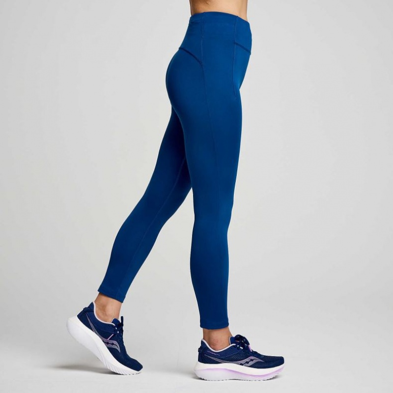 Dámské Punčochové Kalhoty Saucony Fortify Crop Indigo | PRAHA-XUPLZ