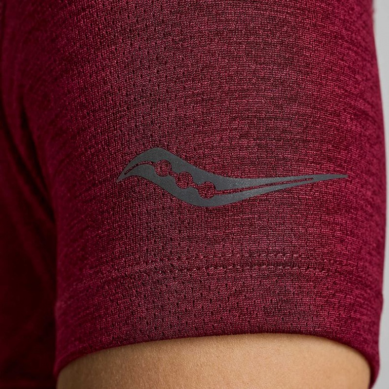 Dámské Tričko Saucony Stopwatch Graphic Krátké Sleeve Červené | CZ-HUCZS