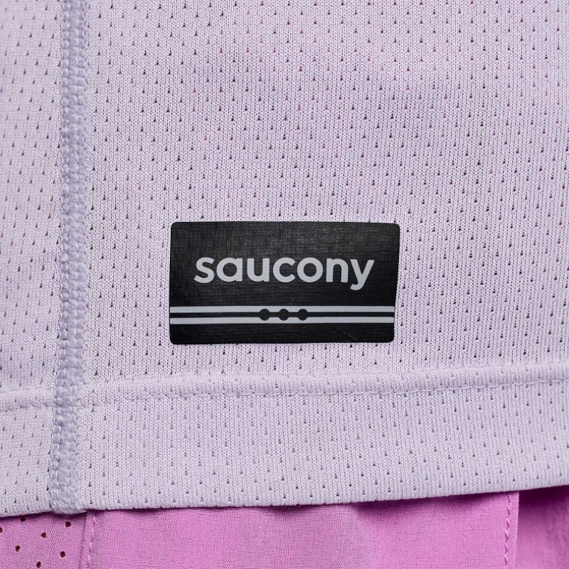 Dámské Tričko Saucony Stopwatch Graphic Krátké Sleeve Fialové | CZ-KYQNZ