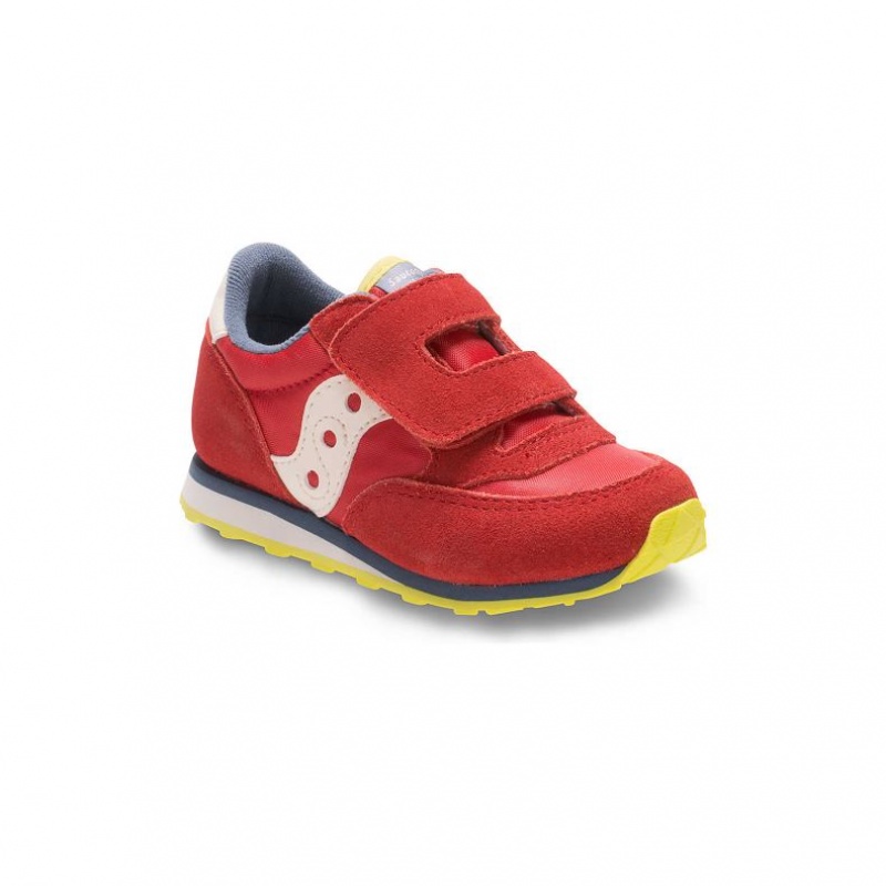 Malé Děti Tenisky Saucony Baby Jazz Hook & Loop Červené | CZ-YGFBV