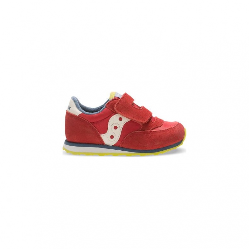 Malé Děti Tenisky Saucony Baby Jazz Hook & Loop Červené | CZ-YGFBV