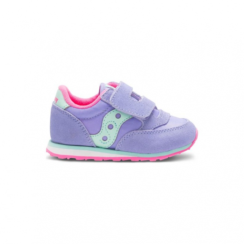 Malé Děti Tenisky Saucony Baby Jazz Hook & Loop Fialové | PRAHA-JWNEO