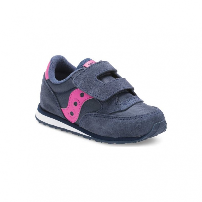 Malé Děti Tenisky Saucony Baby Jazz Hook & Loop Tmavě Blankyt | CZ-EPJMI