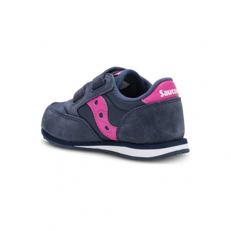 Malé Děti Tenisky Saucony Baby Jazz Hook & Loop Tmavě Blankyt | CZ-EPJMI