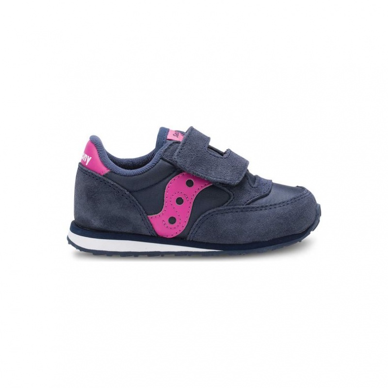 Malé Děti Tenisky Saucony Baby Jazz Hook & Loop Tmavě Blankyt | CZ-EPJMI