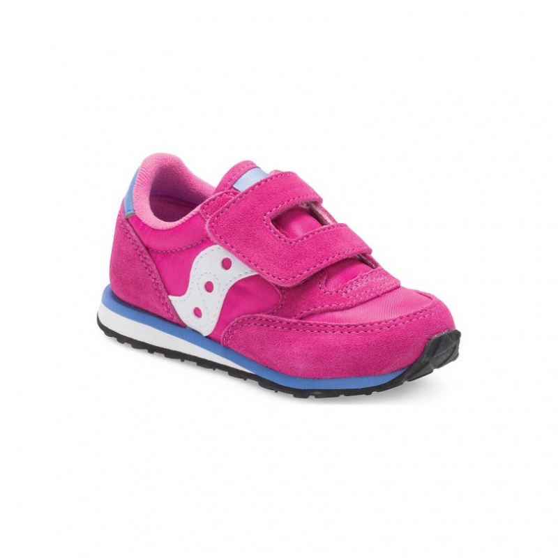 Malé Děti Tenisky Saucony Baby Jazz Hook & Loop Růžové | PRAHA-ZLBNY