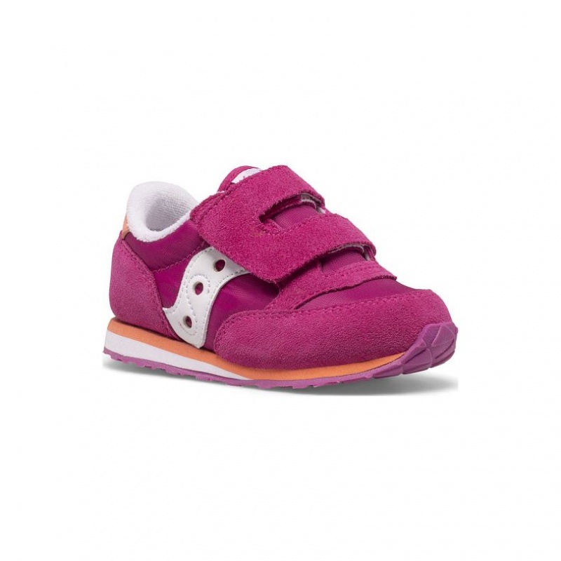 Malé Děti Tenisky Saucony Baby Jazz Hook & Loop Fuchsie | PRAHA-DESXN