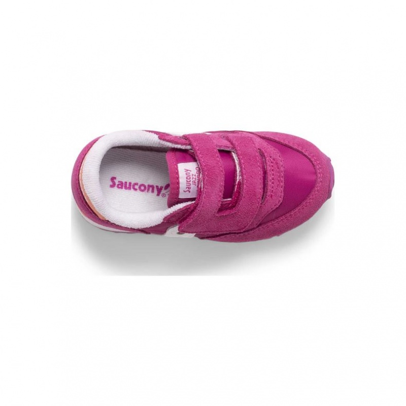 Malé Děti Tenisky Saucony Baby Jazz Hook & Loop Fuchsie | PRAHA-DESXN