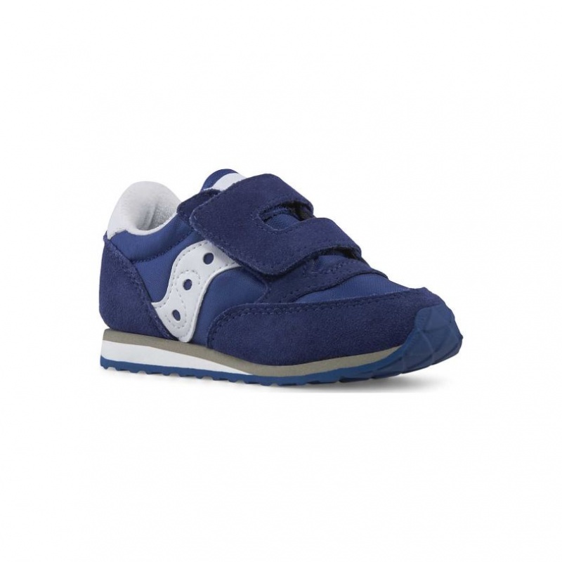 Malé Děti Tenisky Saucony Baby Jazz Hook & Loop Tmavě Blankyt | PRAHA-UOHMY