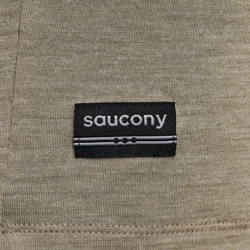 Pánské Tričko Saucony Peregrine Merino Long Sleeve Olivy Zelené | CZ-UXNHK