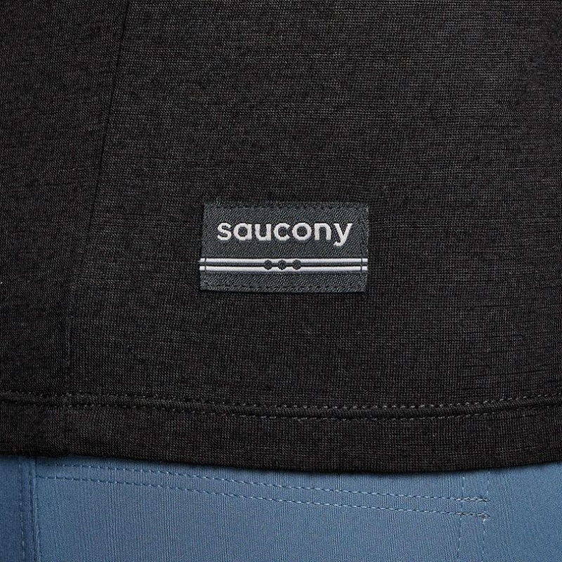 Pánské Tričko Saucony Peregrine Merino Long Sleeve Černé | PRAHA-EFJKS