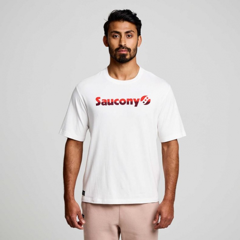 Pánské Tričko Saucony Recovery Krátké Sleeve Bílé | PRAHA-IRHMX