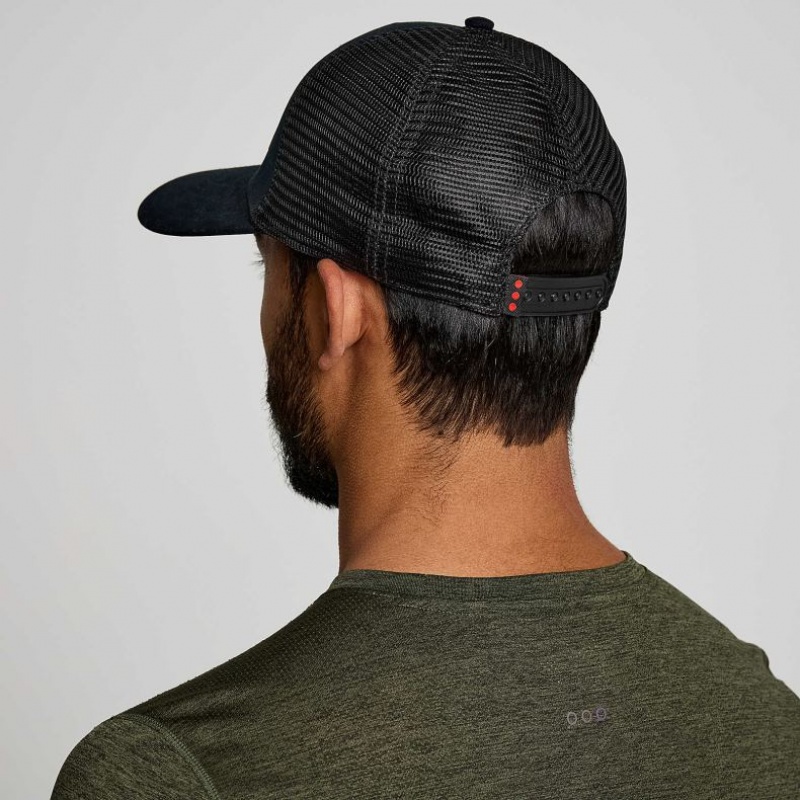 Pánské Trucker Kšiltovka Saucony Adjustable Snap Back Černé | CZ-TIOFJ