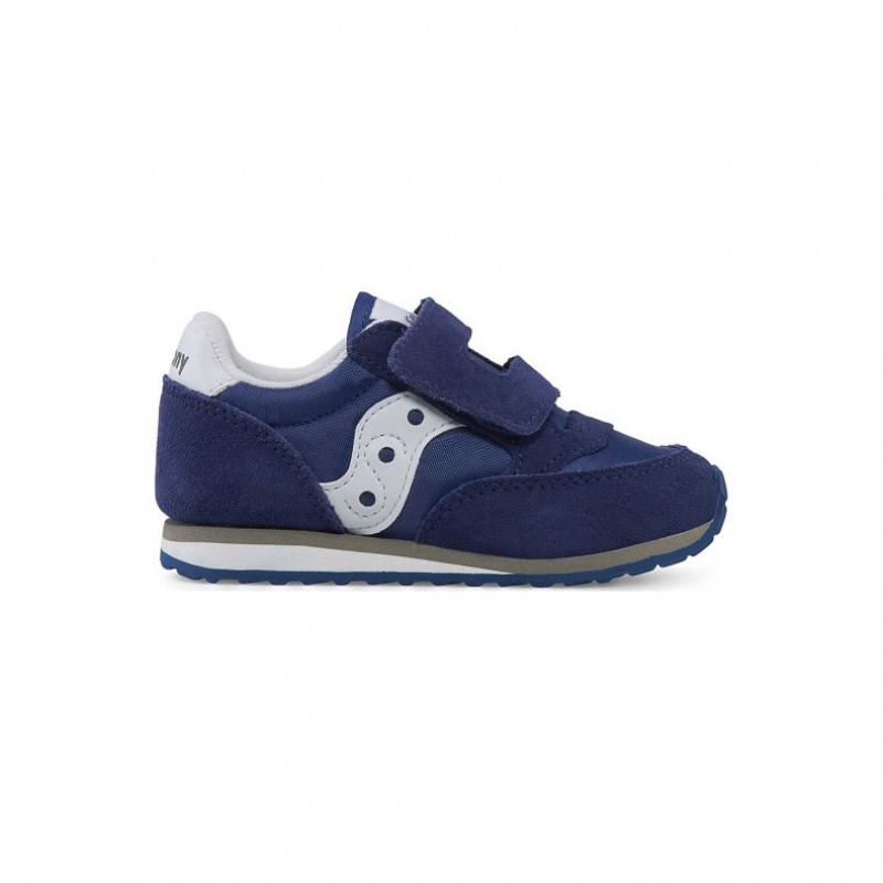 Velké Děti Tenisky Saucony Jazz Hook & Loop Tmavě Blankyt | PRAHA-QMLRS